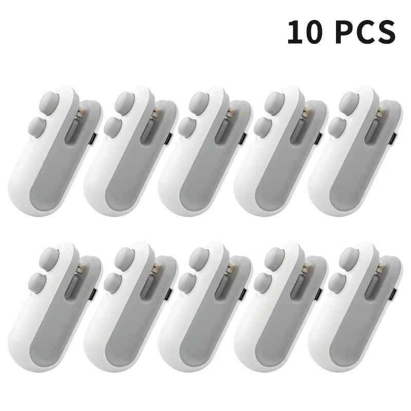 10 white and gray electronic components on a white background