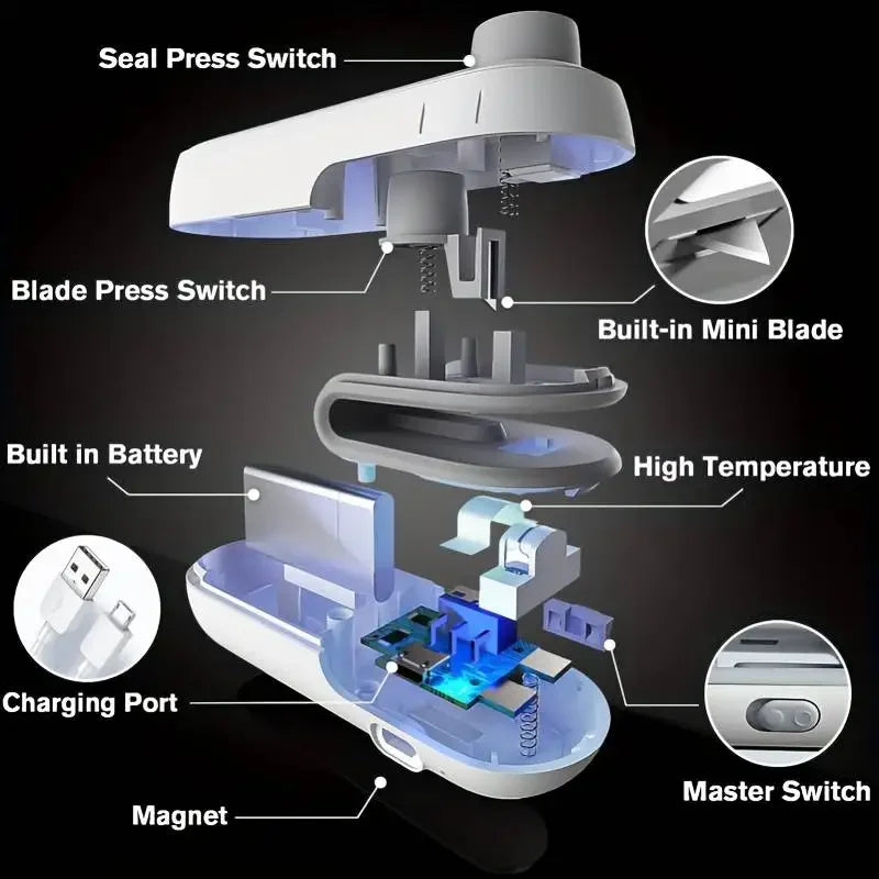 Diagram of a device with labeled components on a black background