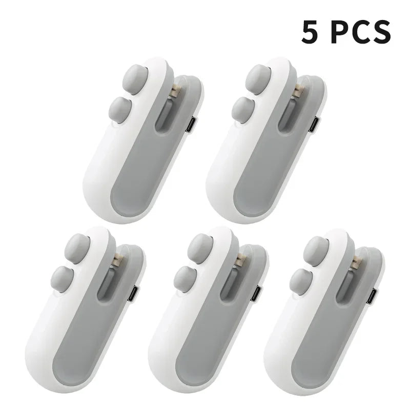 Five white and gray clips on a white background with '5 PCS' text.