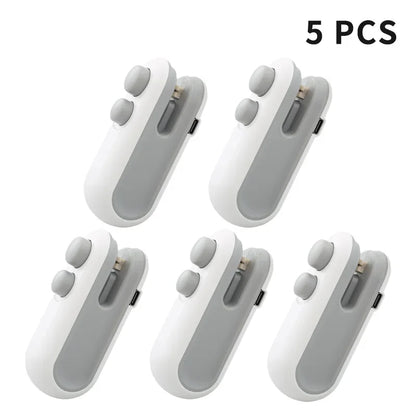 Five white and gray clips on a white background with '5 PCS' text.